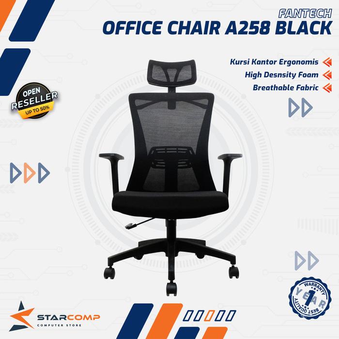 Gambar Fantech OCA258 / OC-A258 Kursi Kerja Kantor Premium Office Chair - Hitam dari Starcomp Solo undefined Tokopedia