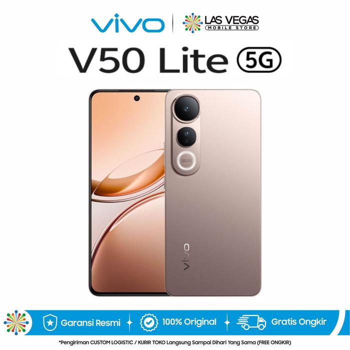 Gambar vivo V50 Lite 5G 8/256GB, Sony IMX882, 6500mAh Battery+90W Flashcharge | Garansi Resmi - All Gold dari tokolasvegas id undefined Tokopedia