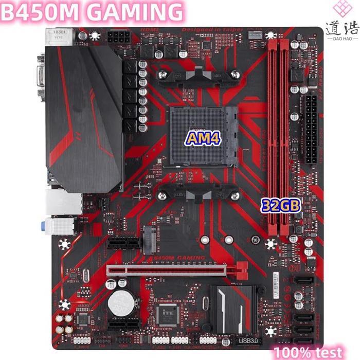Jual For Gigabyte B450M GAMING Motherboard 32GB VGA DVI HDMI