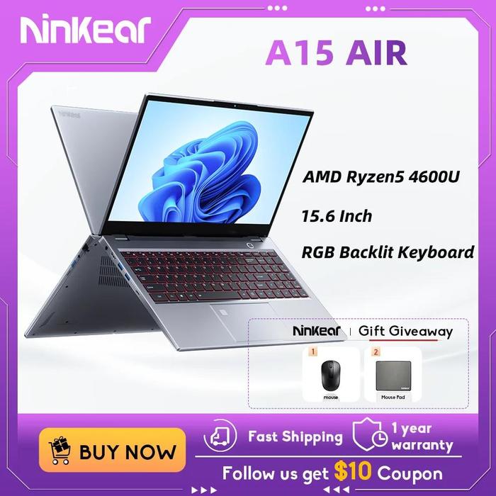 Jual Ninkear Laptop A15 Air FHD IPS 16GB DDR4 512GB SSD AMD - Main Image