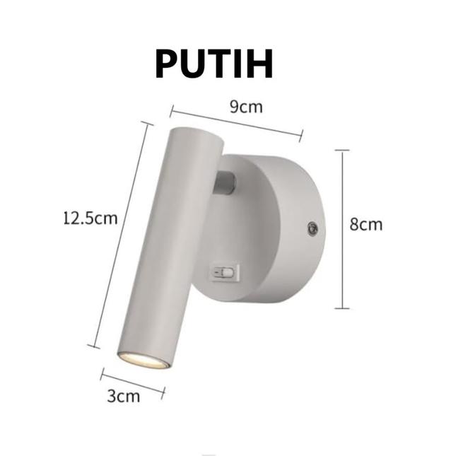 Gambar FL 1992 LAMPU DINDING SOROT LUKISAN BACA MINIMALIS 2 WARNA SIMPLE - Putih dari Fashion Lite undefined Tokopedia