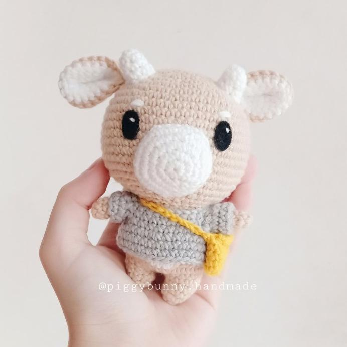 Jual Boneka Rajut Hardworking Cow Secretary Kim Amigurumi Kota