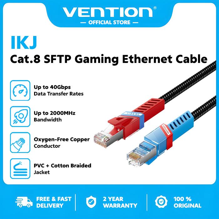 Gambar Vention Kabel LAN Cat.8 SFTP Gaming Ethernet Internet Network Patch - IKJ, 0.5 Meter dari Vention Official Store undefined Tokopedia