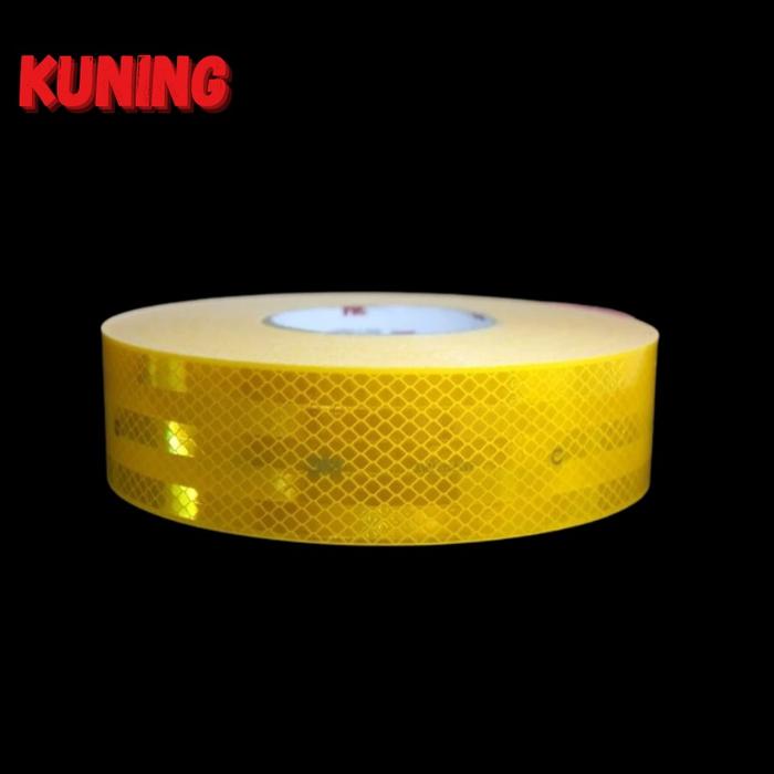 Gambar Stiker 3M Reflektor KIR Dishub Mobil Box Truck /Pemantul Sinar Cahaya - Kuning, 1 meter dari GrayMarkets undefined Tokopedia