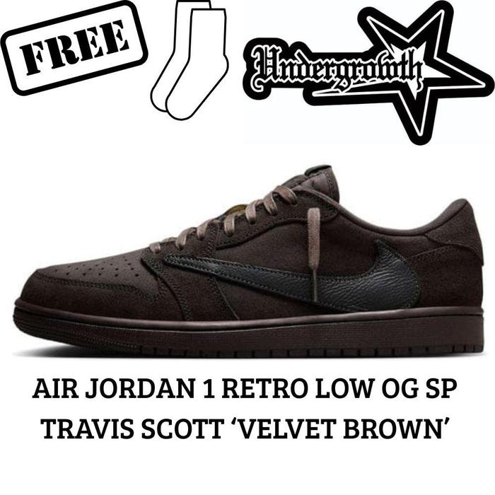 Jual Air Jordan Retro Low OG SP Travis Scott 'Velvet Brown