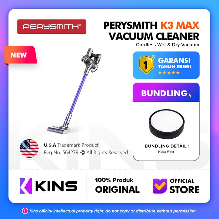 Gambar PerySmith K3 Max Cordless Vacuum Cleaner Home Penyedot Debu Tanpa Kabel Wireless Pembersih Debu Handheld Vacum Cleaner Portable - K3 Max+Filter dari KINS Official Store undefined Tokopedia