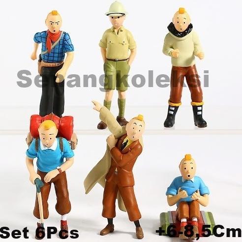 Gambar Action figure/ Pajangan/MINIATUR Tintin SET 6 TERMURAH - TINTIN SET 6PCS dari miawmiaw3 undefined Tokopedia