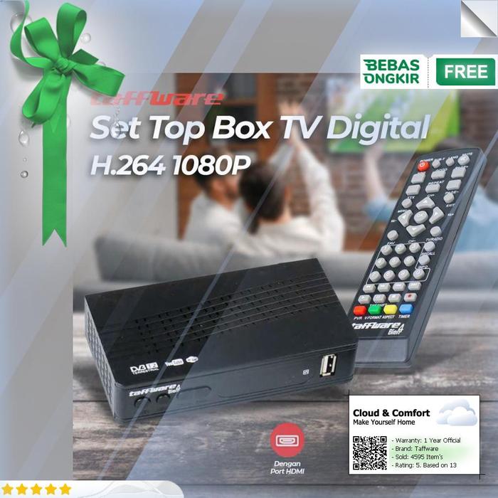 Gambar Taffware Bien4 Set Top Box TV Digital H.264 1080P DVB-T2 - Hitam, Taffware dari Clouds & Comfort undefined Tokopedia