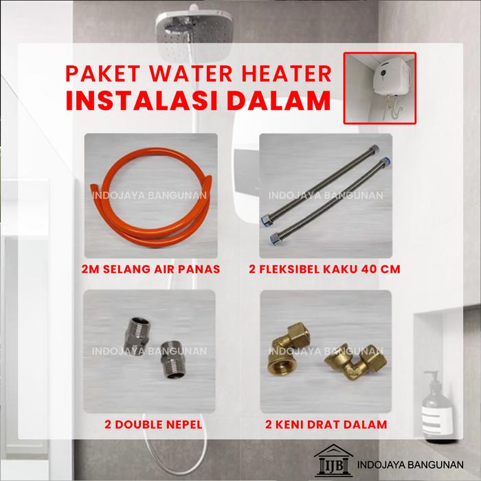 Gambar Water Heater MIDEA Pemanas Air Listrik 15 Liter Hitam - Instalasi Dalam dari INDOJAYA BANGUNAN BDG undefined Tokopedia
