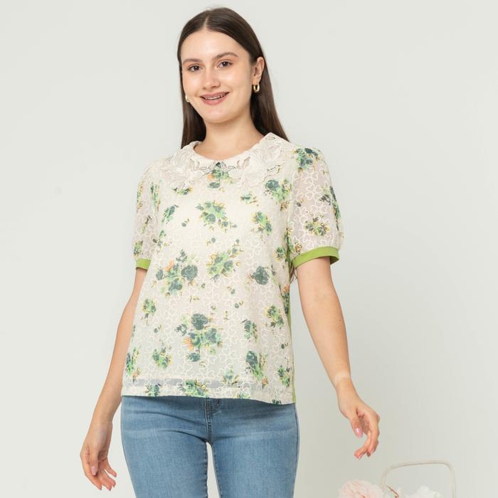 Gambar *Ready Stok* SISTER'S - Atasan Katun Kombi Kaos S7557 (JS) - Hijau, M dari Sisters Fashion Group undefined Tokopedia