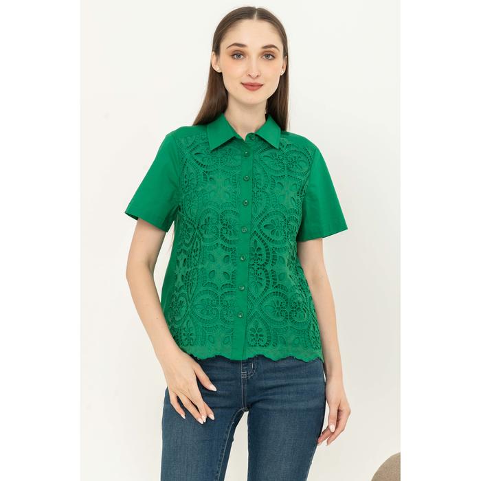 Gambar *Ready Stok* SISTER'S - Kemeja Katun C1492 (CAP) - Hijau, L dari Sisters Fashion Group undefined Tokopedia