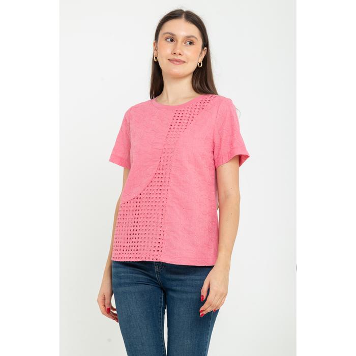 Gambar *Ready Stok* SISTER'S - Atasan Brukat Kombi Kaos C1511 (CAPZ) - Pink, L dari Sisters Fashion Group undefined Tokopedia