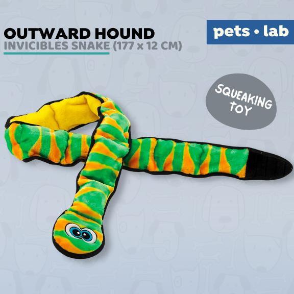 Gambar Outward Hound Invicible Snake Large Orange Mainan Anjing Squaker Dog - 12 Squeakers dari PawPaw Tail undefined Tokopedia
