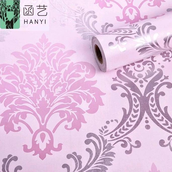 Gambar ! PROMO PAKET HEMAT 5 PVC ROLL WALLPAPER STICKER DINDING BATIK SALUR GOLD DEKORASI DINDING RUANG TAMU KAMAR TIDUR MEWAH ELEGAN MINIMALIS KERTAS - - BATIK PINK dari GeneratorBerkah Mart undefined Tokopedia