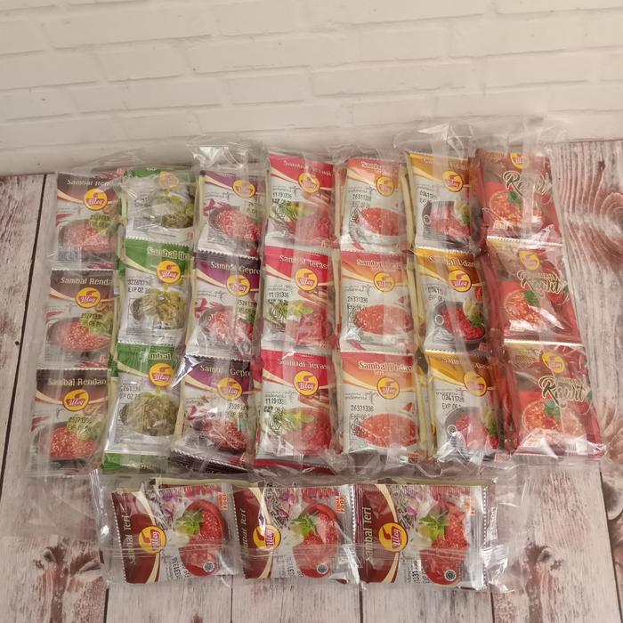Gambar Finna sambel sambal ulek uleg sachet 1 renceng isi 10 terasi ijo hijau teri pedas udang geprek rendang rawit bawang kecombrang bajak kemiri dan bon cabe tabur level lvl 10 15 30 - rawit dari storenya djawa undefined Tokopedia