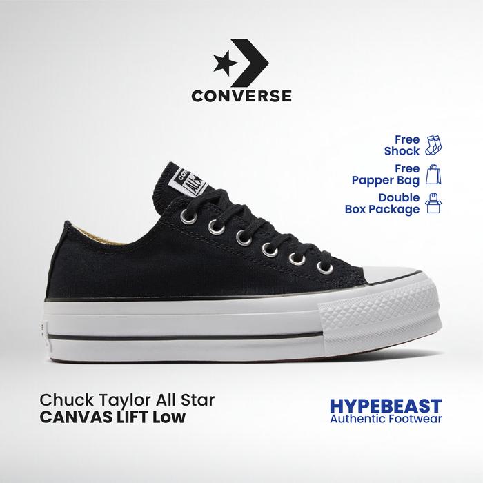Promo Converse Chuck Taylor all Star black canvas lift low BNIB - Main Image