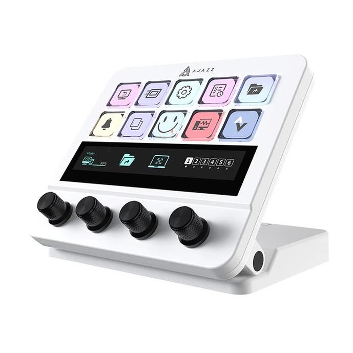 Gambar AJAZZ AKP05 / AKP-05 - Desk Controller All in One Stream Deck Programmable Macropad with Knob + Button - Stream Deck - Putih dari FRAG GAMING STORE undefined Tokopedia