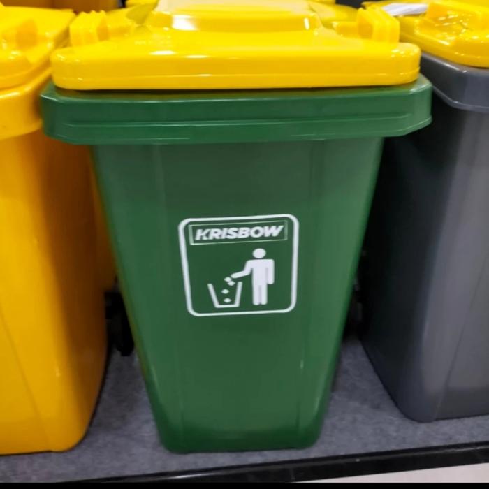 Gambar krisbow tempat sampah outdoor 100 Ltr dengan roda / tong sampah - Hijau dari Toko Fadillah01 undefined Tokopedia