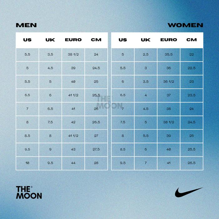 Air Max Nike Men's Medium Size Chart Nike Mens To Womens Shoe