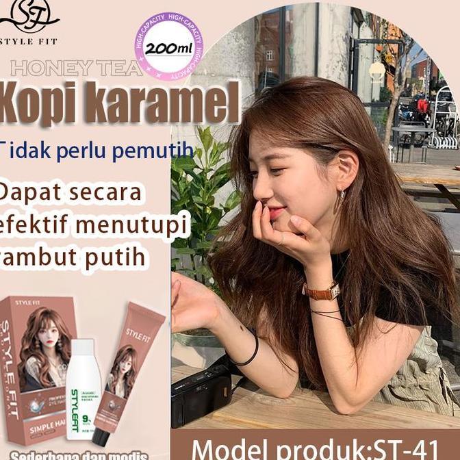 Gambar Promo / Terlaris menutup uban STYLE FIT cat rambut kopi caramel 200ML Tidak merusak rambut,bahan herbal natural (cat rambut,pewarna rambut ,semir rambut,cat rambut ash grey,warna rambut ,hair color,cat rambut ash brown，cat rambut coklat,ash brown hair - Kopi karamel dari inspira Stationery undefined Tokopedia