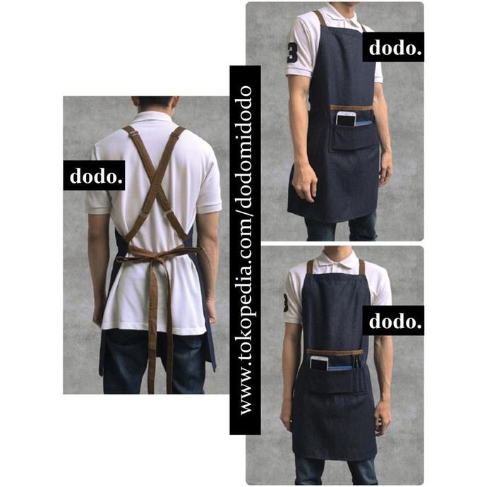 Gambar Apron Celemek Handmade Diskon - Denim Jeans dari Browsies undefined Tokopedia