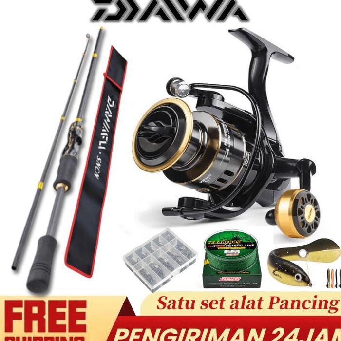 Gambar Daiwa Joran Pancing Set 165Cm—270Cm Teleskop Joran Set 5.2:1 Reel Pancing Full Set Set Pancing Berkualitas Tinggi And 1000-7000 Reel Pancing Fishing Set And Senar Pancing Pancing Set Joran Pancing 1.8M-2.7M Ultralight Weight Spinning Fishing Rod Terbaru - 1.65M+HE3000 dari Journey48 undefined Tokopedia