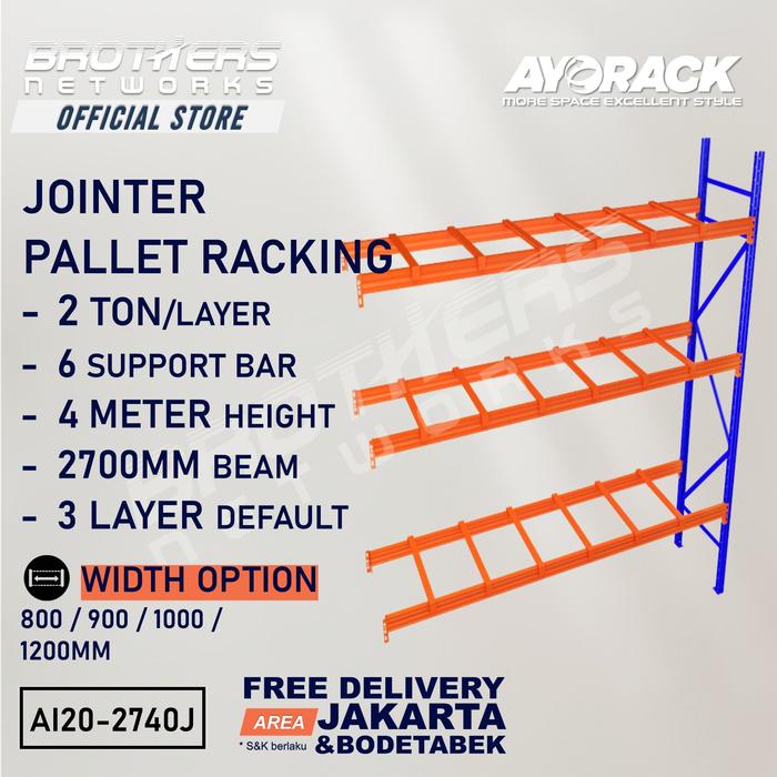 Promo PALLET RACKING 2 TON HEAVY DUTY 4 METER - RAK PALET AYORACK AI20 ...