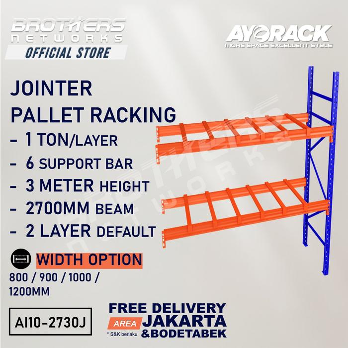 Promo PALLET RACKING 1 TON HEAVY DUTY 3 METER - RAK PALET AYORACK AI10 ...