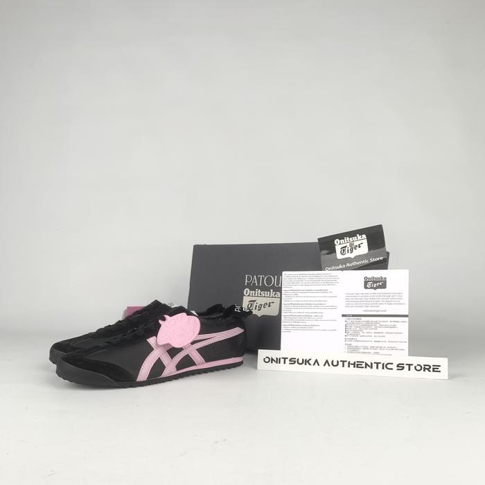 Jual Onit Tiger Mexico66 X PATOU Black Pink Cotton Candy 100