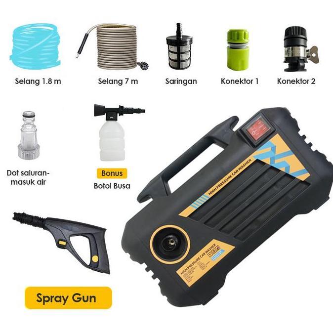Gambar G11D2 | Alat Steam Cuci Mobil Motor / Alat Pencuci Mobil Motor Car Washer Dengan Tekanan Tinggi High Pressure Dengan Selang Saringan Kontektor Lengkap / Jet Cleanser - PENCUCI MOTOR dari Testud Store undefined Tokopedia