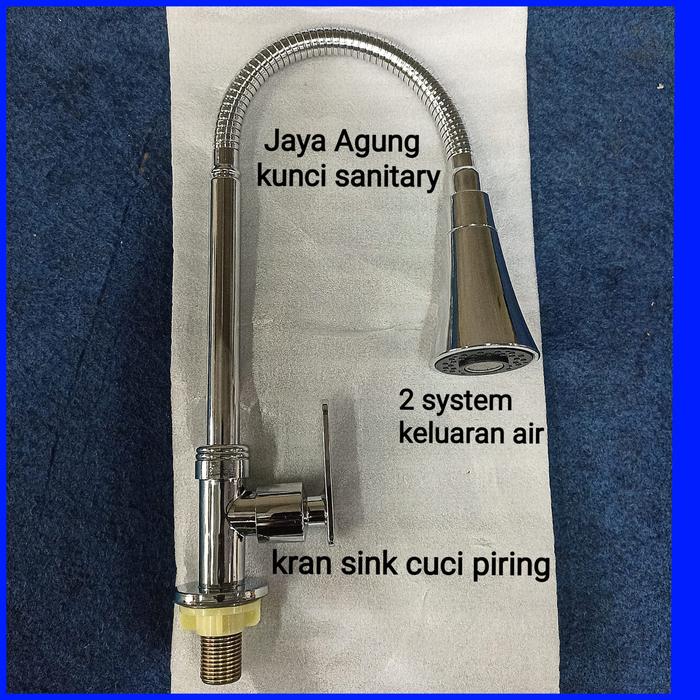 Gambar Keran Dapur/cuci Piring/Kran Angsa Flexibel/Kran Wastafel - kepala terompet dari Jaya Agung Kunci Sanitari undefined Tokopedia