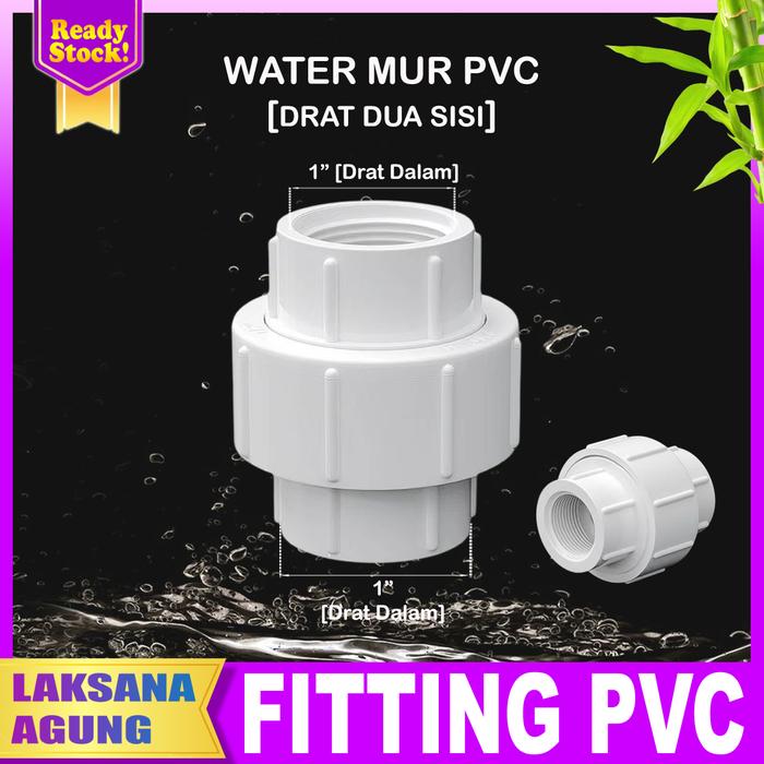 Gambar [1"] Fitting Pvc Knee, Tee, Water mur, Double Nepel, Sok Drat, Dop, Plug, Ball Valve, Vlok Ring, Vlok Sok, Seal tape - Water Mur 1" dari Laksana Agung undefined Tokopedia