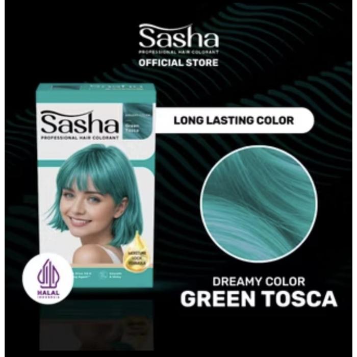 Gambar SASHA Hair Professional Colorant/Semir Rambut - 25GR - Green Tosca dari Takasimurakosmetik undefined Tokopedia