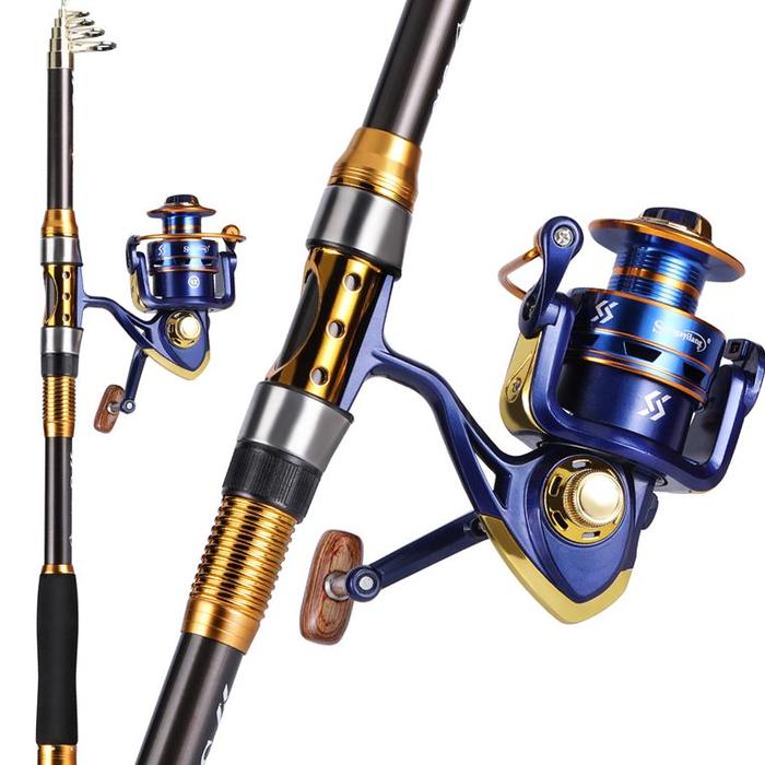 Gambar Sougayilang Pancing Set 2.1-3.6M 6/7/8 Bagian Joran Pancing 2000-7000Seri 12 Bb 5.2：1 Gr Joran Spinning Reel Bc Terbaru Terlaris Terbaik - 2.1m, 2000seri dari Journey48 undefined Tokopedia