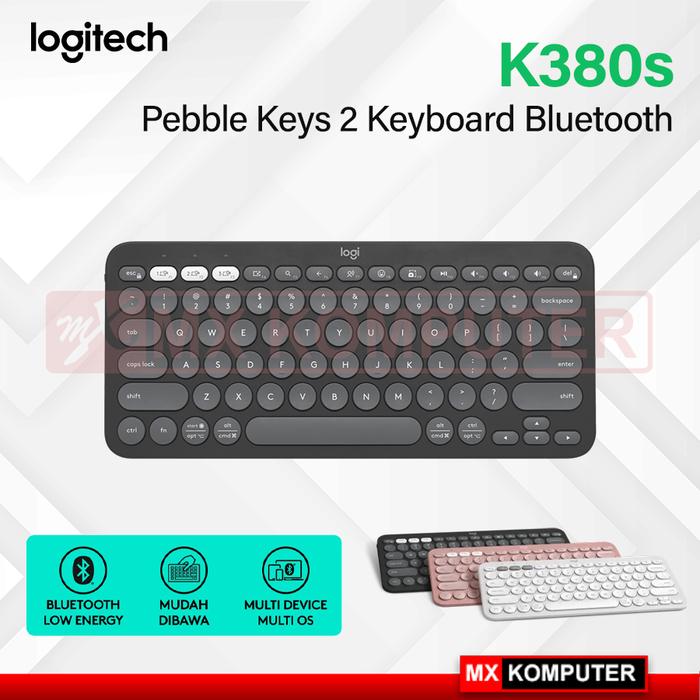 Gambar Logitech Pebble Keys2 K380s Keyboard Wireless Bluetooth MultiPerangkat - Graphite dari MXKomputer_NEW undefined Tokopedia
