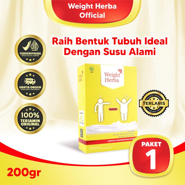 Gambar Weight Herba 1 Box - Susu Herbal Penambah Nafsu Makan & Berat Badan - 1 BOX dari Weight Herba_NEW Kota Administrasi Jakarta Utara Tokopedia