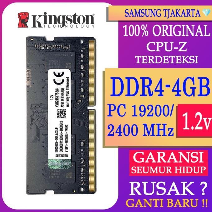 Jual RAM LAPTOP KINGSTON DDR4 4GB 2400 MHz 19200 ORI GAMING RAM NB