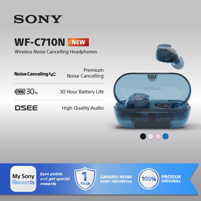 Gambar SONY WF-C710N Noise Cancelling Truly Wireless / WFC710N - Biru dari Sony Center Surabaya Official undefined Tokopedia