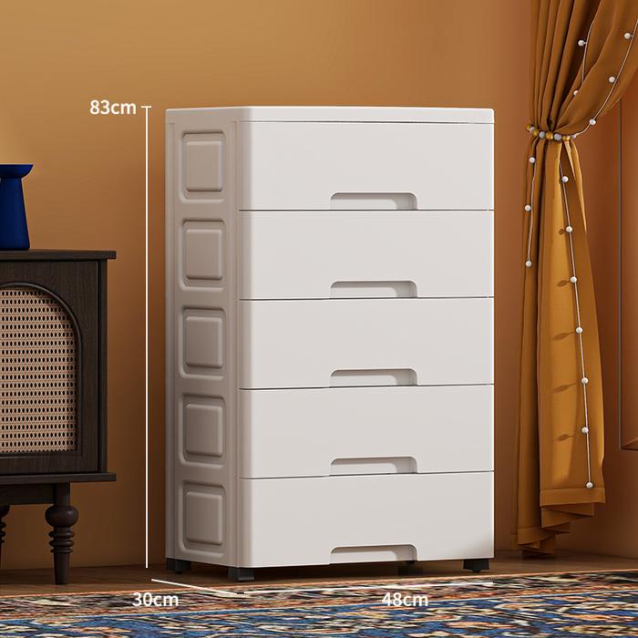 Gambar Lemari Plastik Putih Lemari Pakaian Laci Kabinet Drawer Storage Cabinet 3/4/5/6 Susun - 5 Susun dari Easyeaga toko undefined Tokopedia