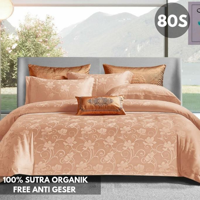 Gambar Sprei Tencel Sutra Organik Jacquard 120x200 sd 200x200cm TJ136 - 100x200, 35cm dari Shining Shinee undefined Tokopedia