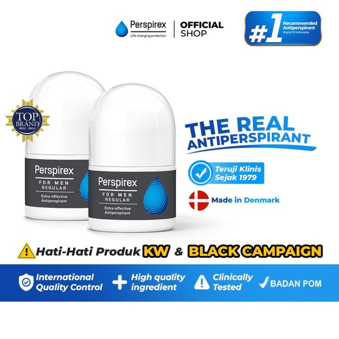 Gambar [Bundling Isi 2Pcs] Perspirex Men 20Ml Anti Perspirant Roll On - Anti Keringat Dan Bau Badan Pria 3-5 Hari Terlaris Best Quality Asli 100% Original dari kamilahh6 undefined Tokopedia
