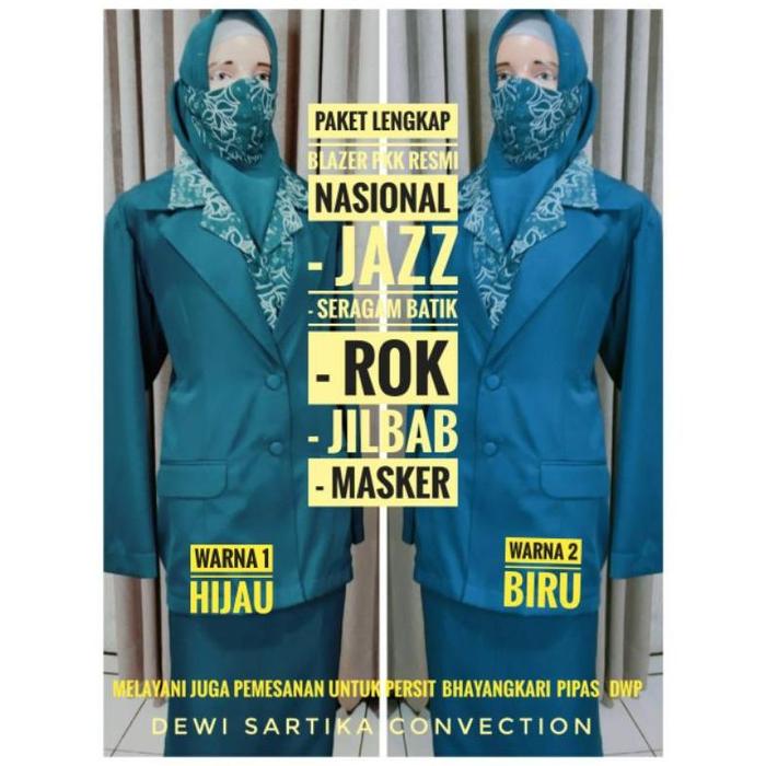 Gambar Paket lengkap blazer pkk resmi premium dan terlaris termurah harga grosir - Set PKK hijau, XS dari Prastaoffical undefined Tokopedia