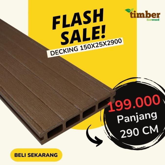 Gambar WPC Decking 150 pagar rumah outdoor anti rayap anti air pagar kayu T_y - 100 cm dari ElTariAir undefined Tokopedia