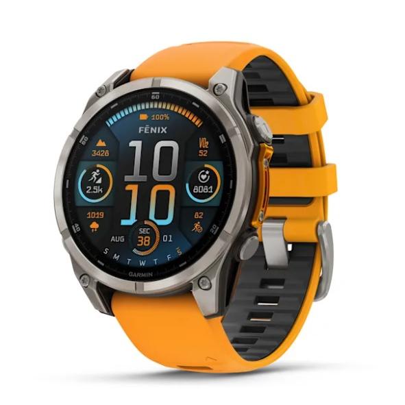 Gambar Garmin Fenix 8 Sapphire AMOLED 47mm - Garansi Resmi TAM 2 Tahun - Orange dari Peebee Store undefined Tokopedia