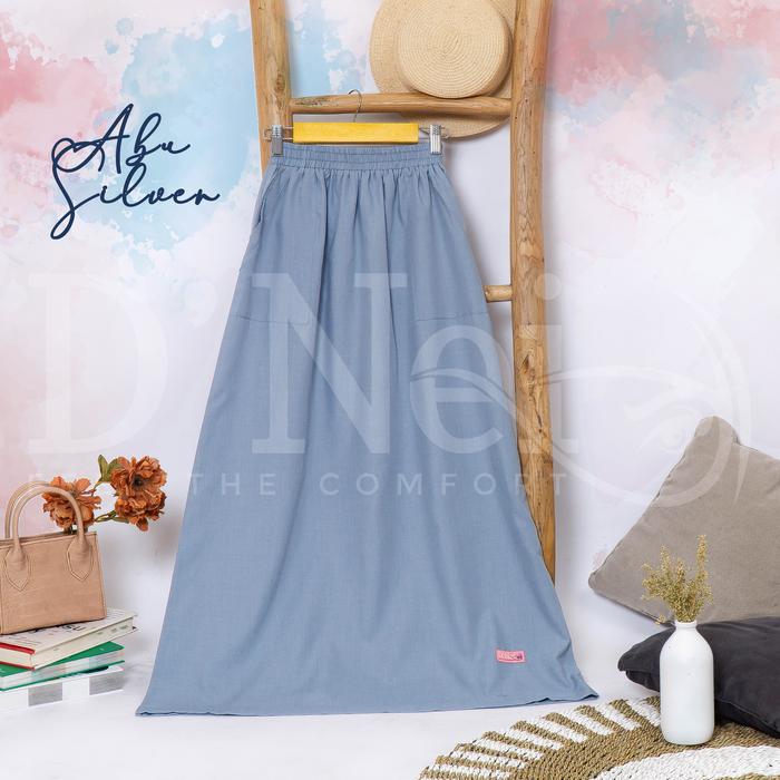 Gambar Rok Harian A Line Basic Santri - abu silver dari d' Nei undefined Tokopedia