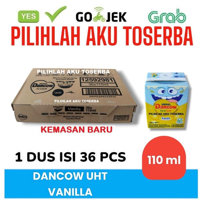 Gambar Susu DANCOW UHT VANILA VANILLA FortiGro - 110 ml (1 DUS isi 36) dari Pilihlah Aku Toserba undefined Tokopedia