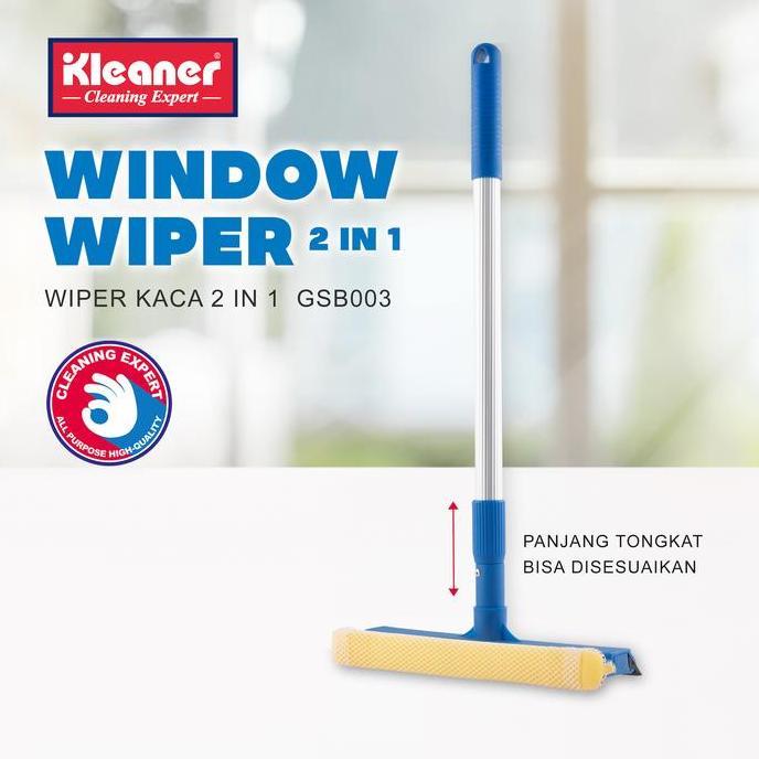 Gambar Terbaru [Cod] Kleaner Window Wiper Teleskopik 2 In 1 Kaca Anti Karat - Biru dari Pandawa672 undefined Tokopedia