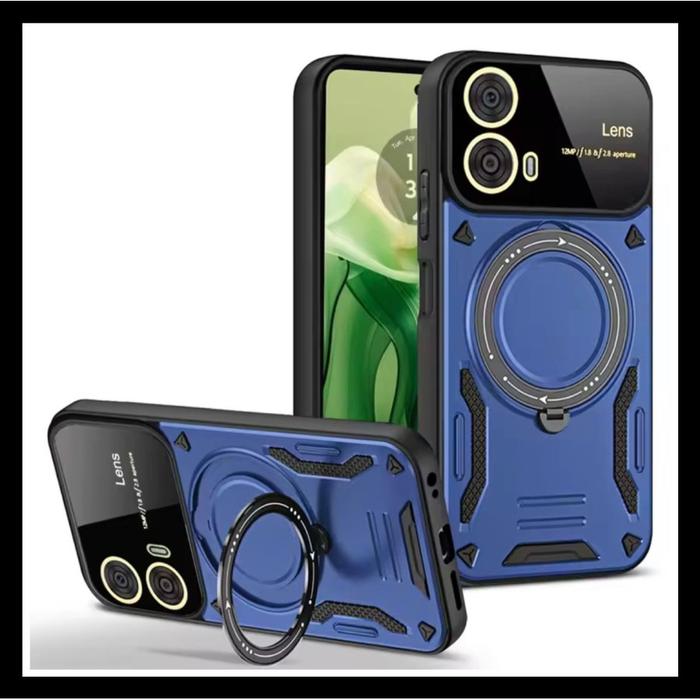 Gambar Motorola Moto G45 5G Armor Lens Magnetic Original Casing Hard Case Cover Soft Silikon Bumper - BIRU NNAVY., MOTO G45. dari Case Thebest undefined Tokopedia
