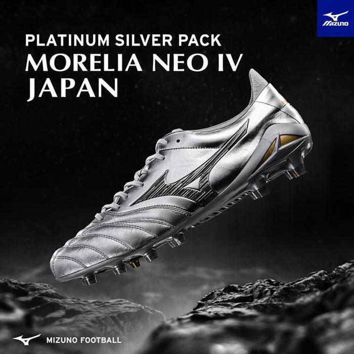 Jual SEPATU BOLA - MIZUNO MORELIA NEO IV JAPAN FG PLATINUM SILVER