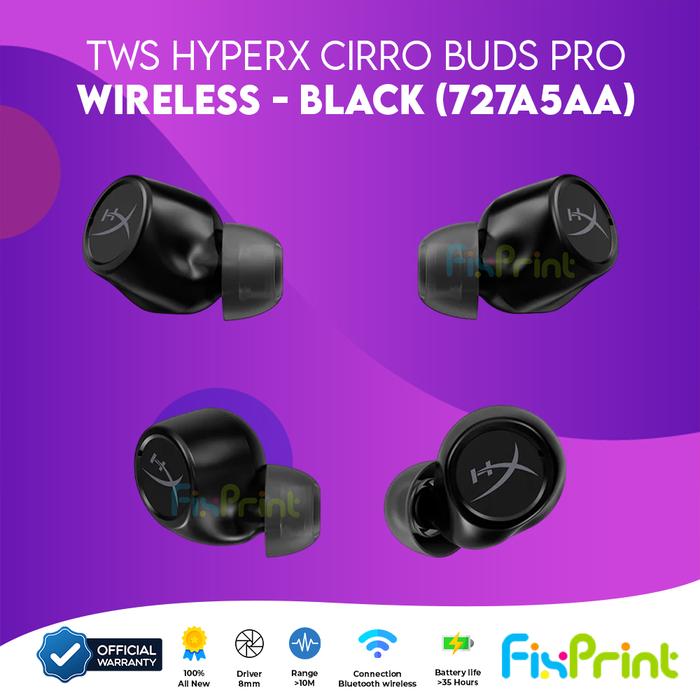 Gambar Headset HyperX Cirro Buds Pro TWS True Wireless Gaming Earphone 8787 - Black dari FixPrint Indonesia undefined Tokopedia